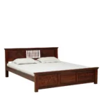 Selesto King Size Bed Without Storage in Ivory Oak Finish by Norwood - Image 2