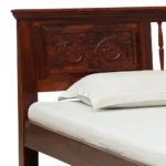 Selesto King Size Bed Without Storage in Ivory Oak Finish by Norwood - Image 3