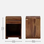 Doodlark Modern Nightstand with Drawer and Open Rack - Image 5
