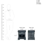 Prestive Bedroom Side Table with Utility Storage Shelf - Image 2