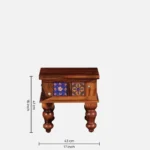 Sanya Natural Wood Bedside Cabinet with Elegant Finish - Image 4
