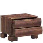 Flassic Timber Finish Modern Nightstand Table - Image 4