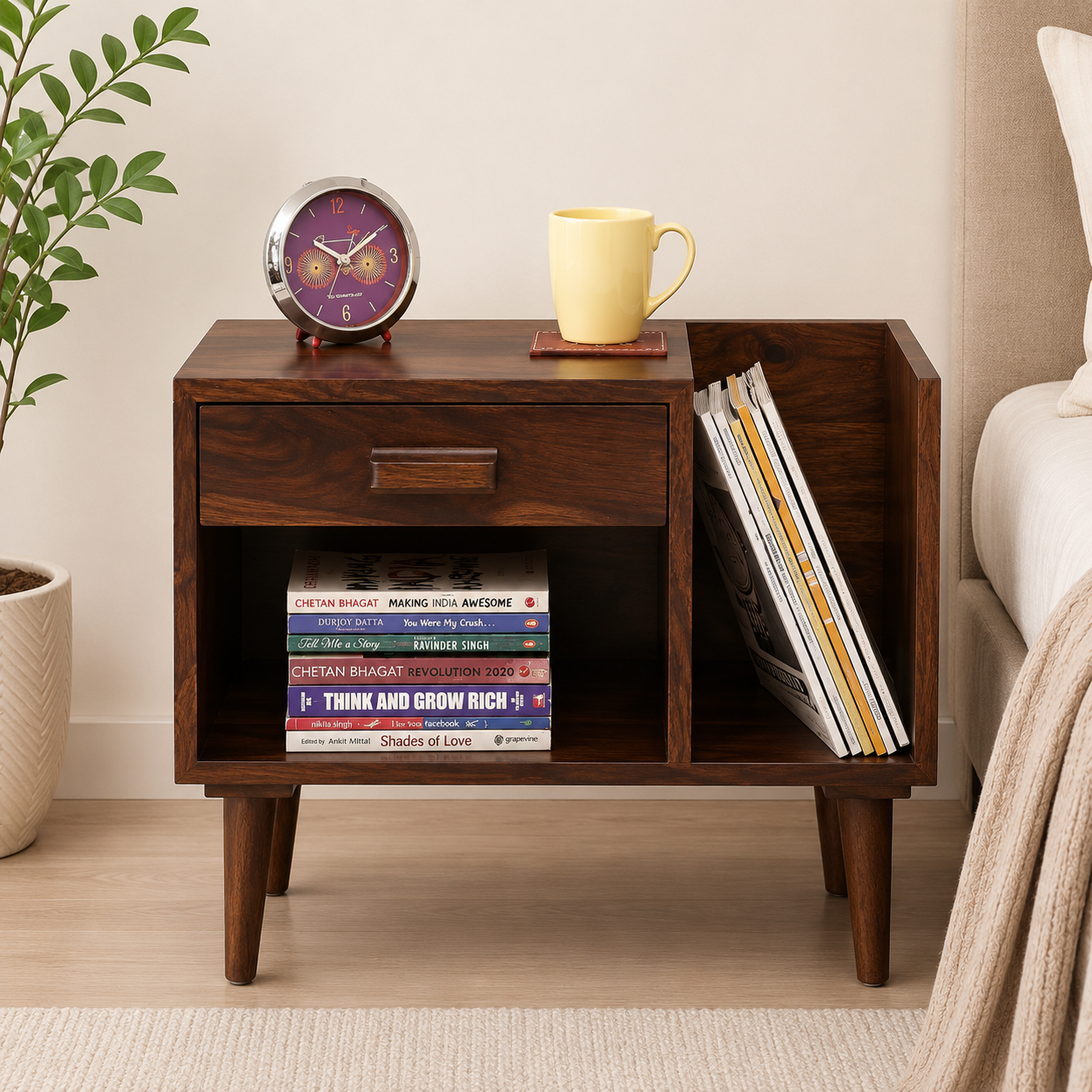 TasaCraft-Rustic-Solid-Wood-Side-Table-for-Bedroom-classic-wood-1.webp TasaCraft Rustic Solid Wood Side Table for Bedroom - Image 1