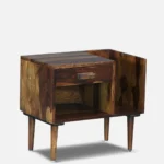 TasaCraft Rustic Solid Wood Side Table for Bedroom - Image 4