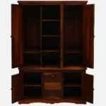 Cyoto Solid Wood Wardrobe with Artistic Tile Detailing - Image 6