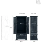 Rdorn India Aspen Wooden Finish Wardrobe with Mirror - Image 3