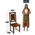 Lrenza Sheesham Wood Side Chair in Rustic Finish - Image 4