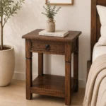 HakSmith Premium Wooden Bedside Table