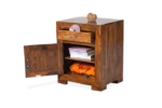Cden Natural Finish Wooden Bedroom Table - Image 6