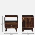 Palencia Natural Finish Wooden Side Table - Image 4