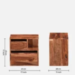 Blpine Natural Finish Bedside Table - Image 7
