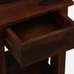 Rustic Nature Inspired Nightstand with Drawer Storage - Image 3