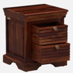 Serona Curve Natural Wood Bedside Table - Image 4