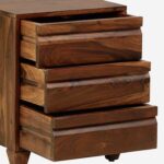 Mspen Natural Finish Bedside Cabinet with Drawer - Image 2