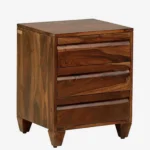 Mspen Natural Finish Bedside Cabinet with Drawer - Image 6