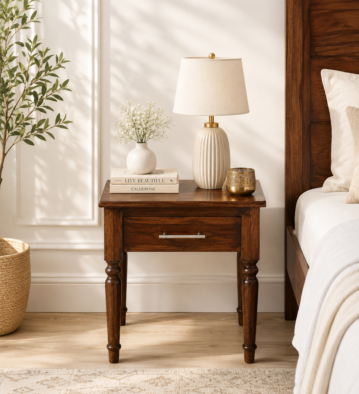 Dalder-Sheesham-Wood-Nightstand-in-Sun-Dried-Oak-Finish-with-Drawer-classic-wood-1.webp Dalder Sheesham Wood Nightstand in Sun-Dried Oak Finish with Drawer - Image 1