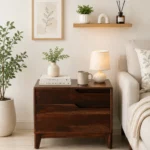 Dawson Solid Wood Bedside Table in Scratch Resistant Natural Finish