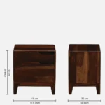 Dawson Solid Wood Bedside Table in Scratch Resistant Natural Finish - Image 10