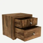 Eldyn Solid Sheesham Bedside Table in Clay Wood Natural Finish - Image 5