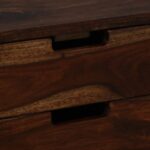Queln Solid Wood Bedside Table in Mossy Stone Natural Finish - Image 6