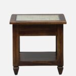 Sylven Teak Wood Bedside Table in Meadow Brown Natural Finish - Image 4
