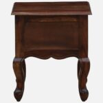 Daven Acacia Wood Nightstand in Golden Pebble Finish with Drawer - Image 3