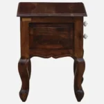 Daven Acacia Wood Nightstand in Golden Pebble Finish with Drawer - Image 7