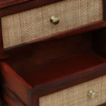 Felorn Sheesham Wood Bedside Table in Twilight Walnut Natural Finish - Image 8