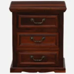 Caldrew Solid Wood Nightstand in Vanilla Bark Natural Finish with Drawer - Image 3