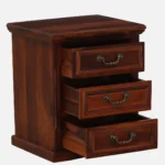Caldrew Solid Wood Nightstand in Vanilla Bark Natural Finish with Drawer - Image 5
