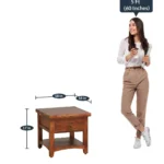 Skoven Mango Wood Nightstand in Mocha Stone Finish - Image 5