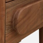 Sovren Solid Wood Bedside Table in Warm Clay Natural Finish - Image 6