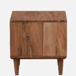 Sovren Solid Wood Bedside Table in Warm Clay Natural Finish - Image 8