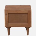 Sovren Solid Wood Bedside Table in Warm Clay Natural Finish - Image 10