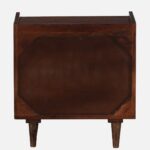 Jorvyn Sheesham Wood Bedside Table in Earthy Slate Natural Finish - Image 2