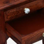 Lurven Sheesham Wood Bedside Table in Smoked Almond Natural Finish - Image 3