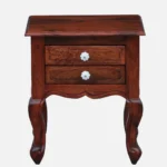 Lurven Sheesham Wood Bedside Table in Smoked Almond Natural Finish - Image 5