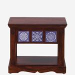 Ulvren Acacia Wood Bedside Table in Golden Loam Natural Finish - Image 6
