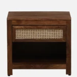 Osvren Solid Wood Nightstand in Bark Amber Finish with Drawer - Image 5