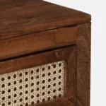 Osvren Solid Wood Nightstand in Bark Amber Finish with Drawer - Image 6