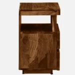 Pelvyn Sheesham Wood Bedside Table in Sunlit Stone Natural Finish - Image 6