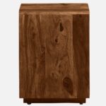 Pelvyn Sheesham Wood Bedside Table in Sunlit Stone Natural Finish - Image 7