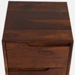 Zovren Solid Wood Bedside Table in Dusty Ember Natural Finish - Image 9