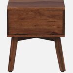 Weldyn Solid Teak Nightstand in Dusk Amber Finish with Shelf - Image 2