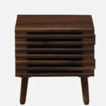 Grevolk Acacia Wood Nightstand in Aged Pumice Finish with Door - Image 3