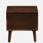 Grevolk Acacia Wood Nightstand in Aged Pumice Finish with Door - Image 4