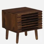 Grevolk Acacia Wood Nightstand in Aged Pumice Finish with Door - Image 6