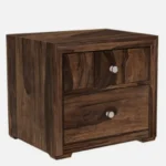 Hloven Solid Wood Bedside Table in Weathered Sand Natural Finish - Image 5