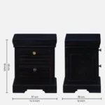 Veldorn Solid Wood Bedside Table in Pale Moss Finish - Image 7
