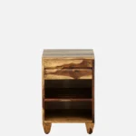 Kroven Acacia Wood Nightstand in Rustic Loam Finish with Drawer - Image 5